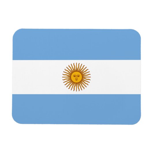 Patriotische argentinische Flagge Magnet (Horizontal)