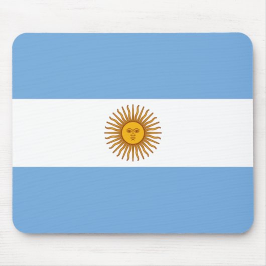 Patriotische argentinische Flagge Mousepad (Vorne)