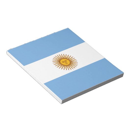 Patriotische argentinische Flagge Notizblock (angewinkelt)