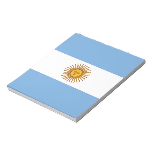 Patriotische argentinische Flagge Notizblock (Rotiert)