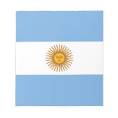 Patriotische argentinische Flagge Notizblock (Vorderseite)