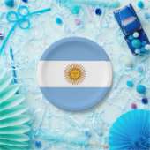 Patriotische argentinische Flagge Pappteller (Party)