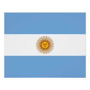 Patriotische argentinische Flagge Poster