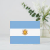 Patriotische argentinische Flagge Postkarte (Stehend Vorderseite)