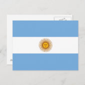 Patriotische argentinische Flagge Postkarte (Vorne/Hinten)