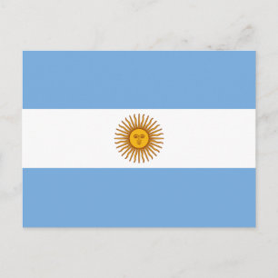 Patriotische argentinische Flagge Postkarte