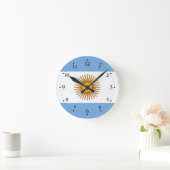 Patriotische argentinische Flagge Runde Wanduhr (Zuhause)