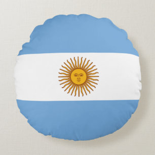 Patriotische argentinische Flagge Rundes Kissen