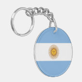 Patriotische argentinische Flagge Schlüsselanhänger (Vorderseite links)