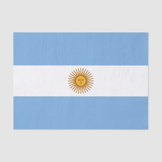 Patriotische argentinische Flagge Seidenpapier (Vorderseite)