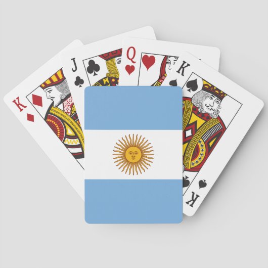 Patriotische argentinische Flagge Spielkarten (Rückseite)