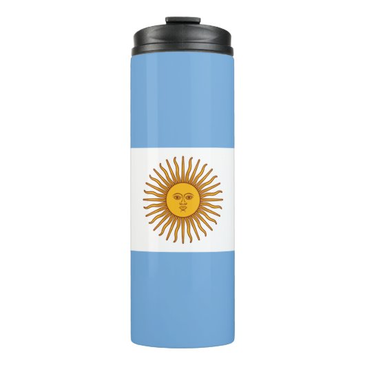 Patriotische argentinische Flagge Thermosbecher (Vorderseite)