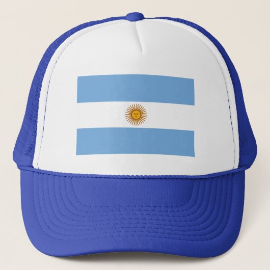 Patriotische argentinische Flagge Truckerkappe (Vorderseite)