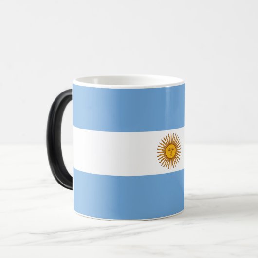 Patriotische argentinische Flagge Verwandlungstasse (Vorderseite Links)
