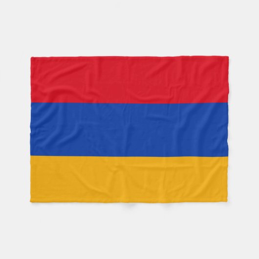 Patriotische armenische Flagge Fleecedecke (Vorderseite (Horizontal))