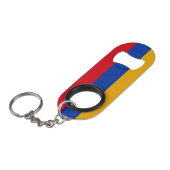 Patriotische armenische Flagge Mini Flaschenöffner (Vorderseite Schrägansicht)