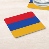 Patriotische armenische Flagge Rechteckiger Pappuntersetzer (angewinkelt)