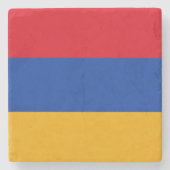 Patriotische armenische Flagge Steinuntersetzer (Vorderseite)