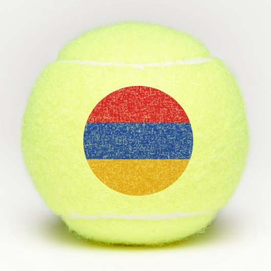 Patriotische armenische Flagge Tennisbälle (Vorderseite)