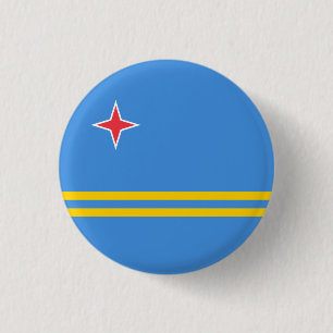 Patriotische Aruba-Flagge Button