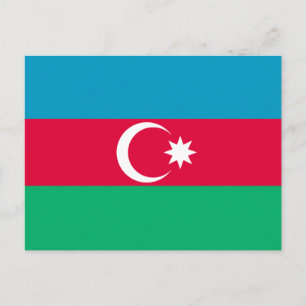 Patriotische Aserbaidschan-Flagge Postkarte