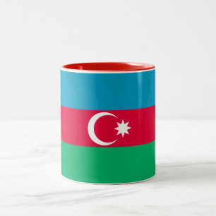 Patriotische Aserbaidschan-Flagge Zweifarbige Tasse