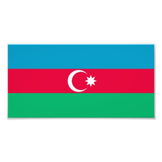 Patriotische aserbaidschanische Flagge Fotodruck (Vorne)