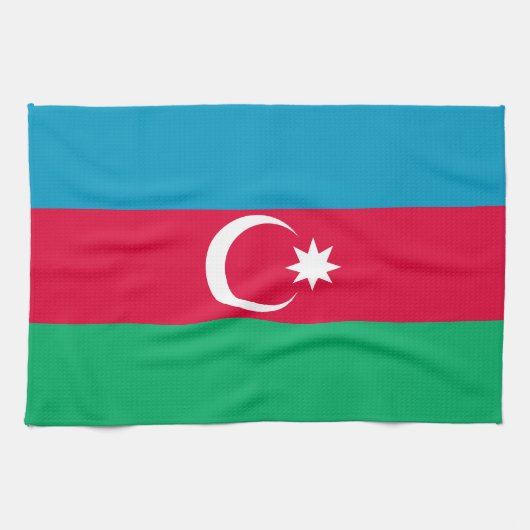 Patriotische aserbaidschanische Flagge Geschirrtuch (Horizontal)