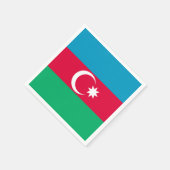 Patriotische aserbaidschanische Flagge Serviette (Ecke)