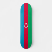 Patriotische aserbaidschanische Flagge Skateboard (Vorne)