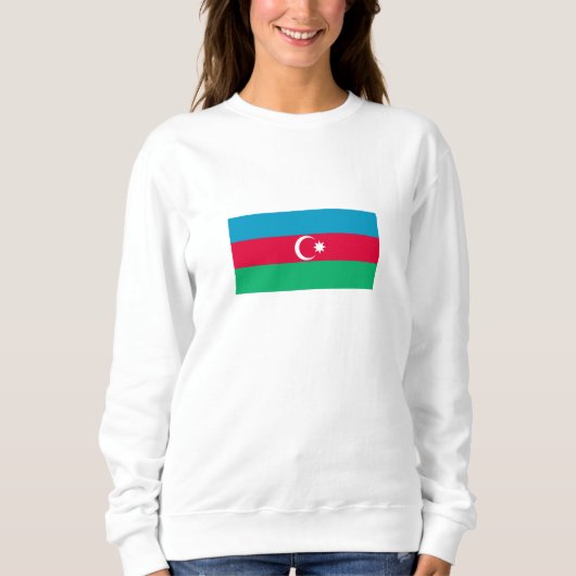 Patriotische aserbaidschanische Flagge Sweatshirt (Vorderseite)