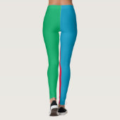 Patriotische aserbaidschanische Flaggen-Leggings Leggings (Rückseite)