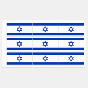 Patriotische Aufkleber mit Flagge von Israel