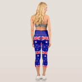 Patriotische australische Flagge Capri Leggings (Rückseite)