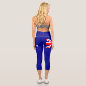 Patriotische australische Flagge Capri Leggings (Rückseite)