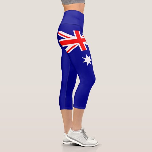 Patriotische australische Flagge Capri Leggings (Rechts)