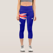 Patriotische australische Flagge Capri Leggings (Vorderseite)