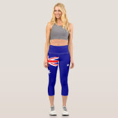Patriotische australische Flagge Capri Leggings (Vorderseite)