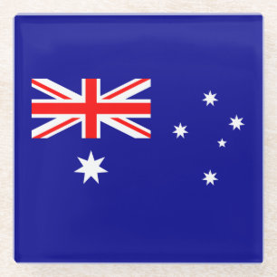 Patriotische australische Flagge Glasuntersetzer