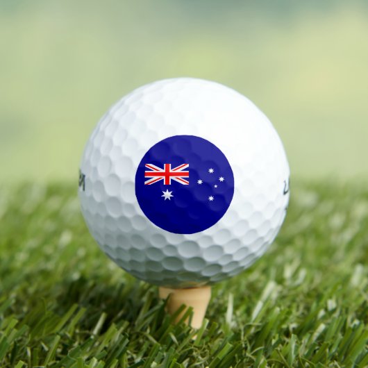 Patriotische australische Flagge Golfball (Insitu T-Shirt)