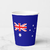 Patriotische australische Flagge Pappbecher (Rückseite)
