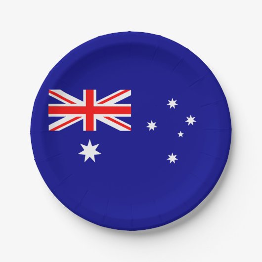 Patriotische australische Flagge Pappteller (Vorderseite)