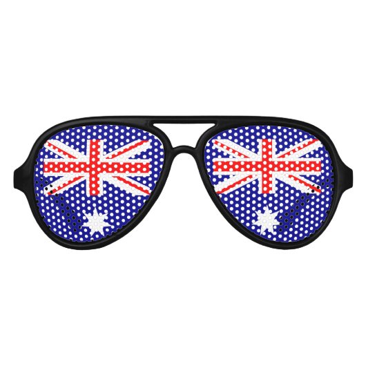 Patriotische australische Flagge Partybrille (Vorderseite)