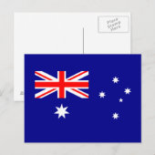 Patriotische australische Flagge Postkarte (Vorne/Hinten)