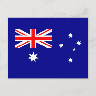 Patriotische australische Flagge Postkarte