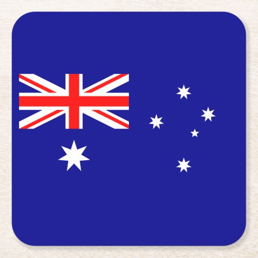 Patriotische australische Flagge Rechteckiger Pappuntersetzer (Vorderseite)