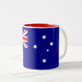Patriotische australische Flagge Zweifarbige Tasse (VorderseiteRechts)