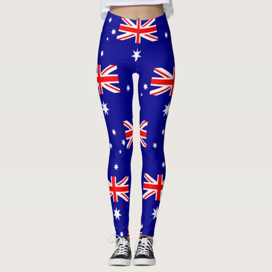 Patriotische australische Flaggen-Leggings Leggings (Vorderseite)