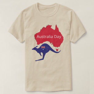 Patriotische australische Flaggenkarte T-Shirt