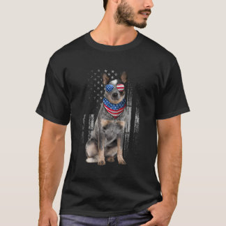 Patriotische australische Rinder 4. Juli USA Meric T-Shirt